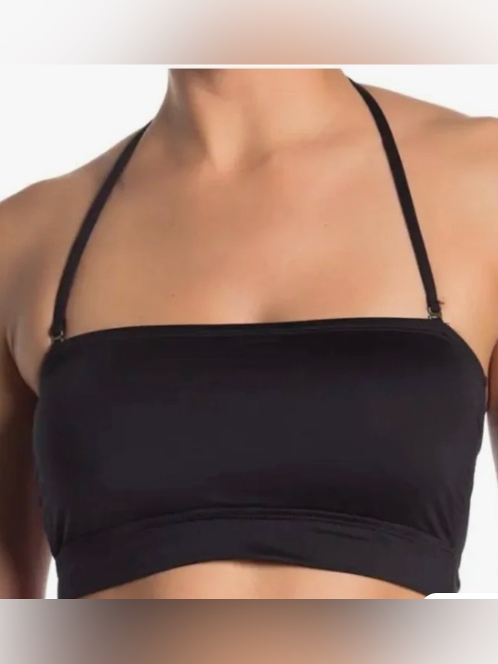 👗Becca Black Halter Bandeau Bikini Top
